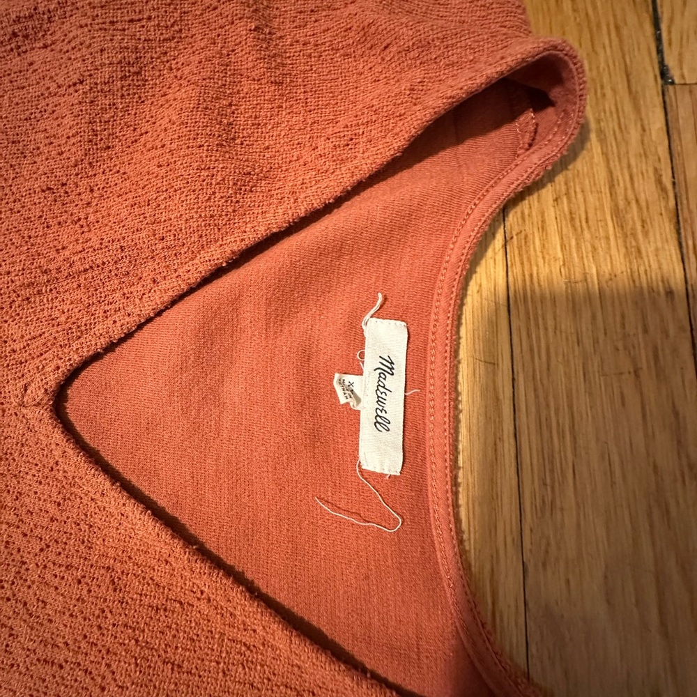 Madewell Textured Burnt Orange Top